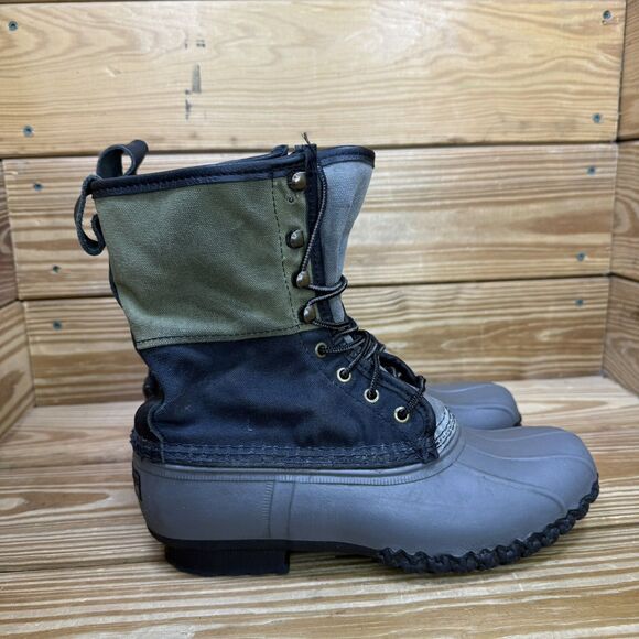 LLbean Boots Women’s 10 Duck Boots Waxed Canvas And Rubber Lace Up Boots - Picture 1 of 9